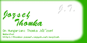 jozsef thomka business card